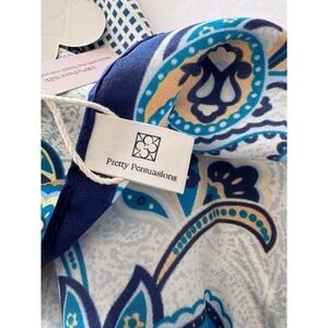 NWT Pretty Persuasions Square 20 x 20 Paisley 100% Pure Silk Scarf Coastal Chic